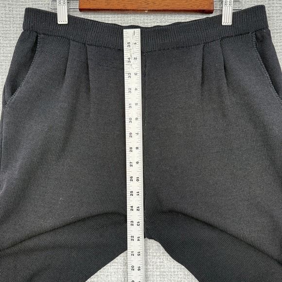 St John Knit Cropped Pants High Waist Career Casual Black Trousers Sz L Santana - Picture 5 of 11